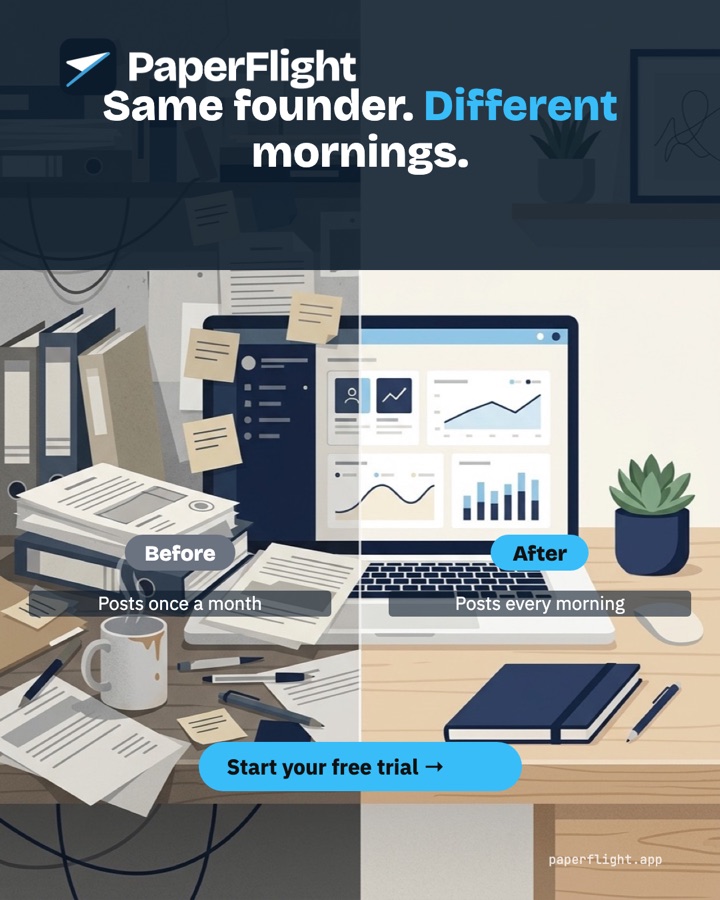 Example: A before / after post